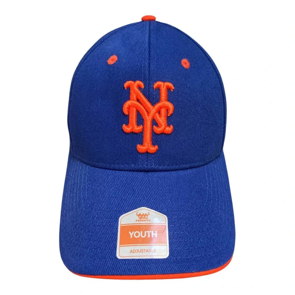 Fan Favorite MLB New York Mets Youth Team Logo, Adjustable Snapback NWT